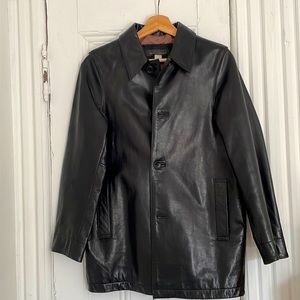 Vintage (90s) Banana Republic Black Leather Jacket (size XS)